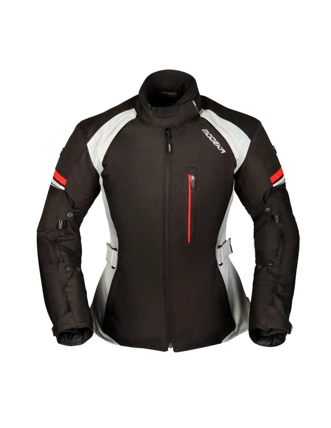 Modeka Violetta Lady Nero Grigio Chiaro Giacca Modeka Giacche Moto