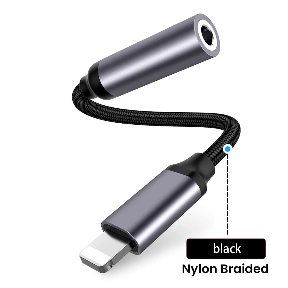 3.5mm audio cable iPhone To 3.5 MM Jack AUX Adapter For iPhone 12 13 14 Pro Headphone Connector Audio Splitter phone accessories