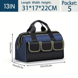Waterproof Wear - Resistant Multifunctional Tool Bag with Large Capacity and Multi - Pocket Design (13in Simple)