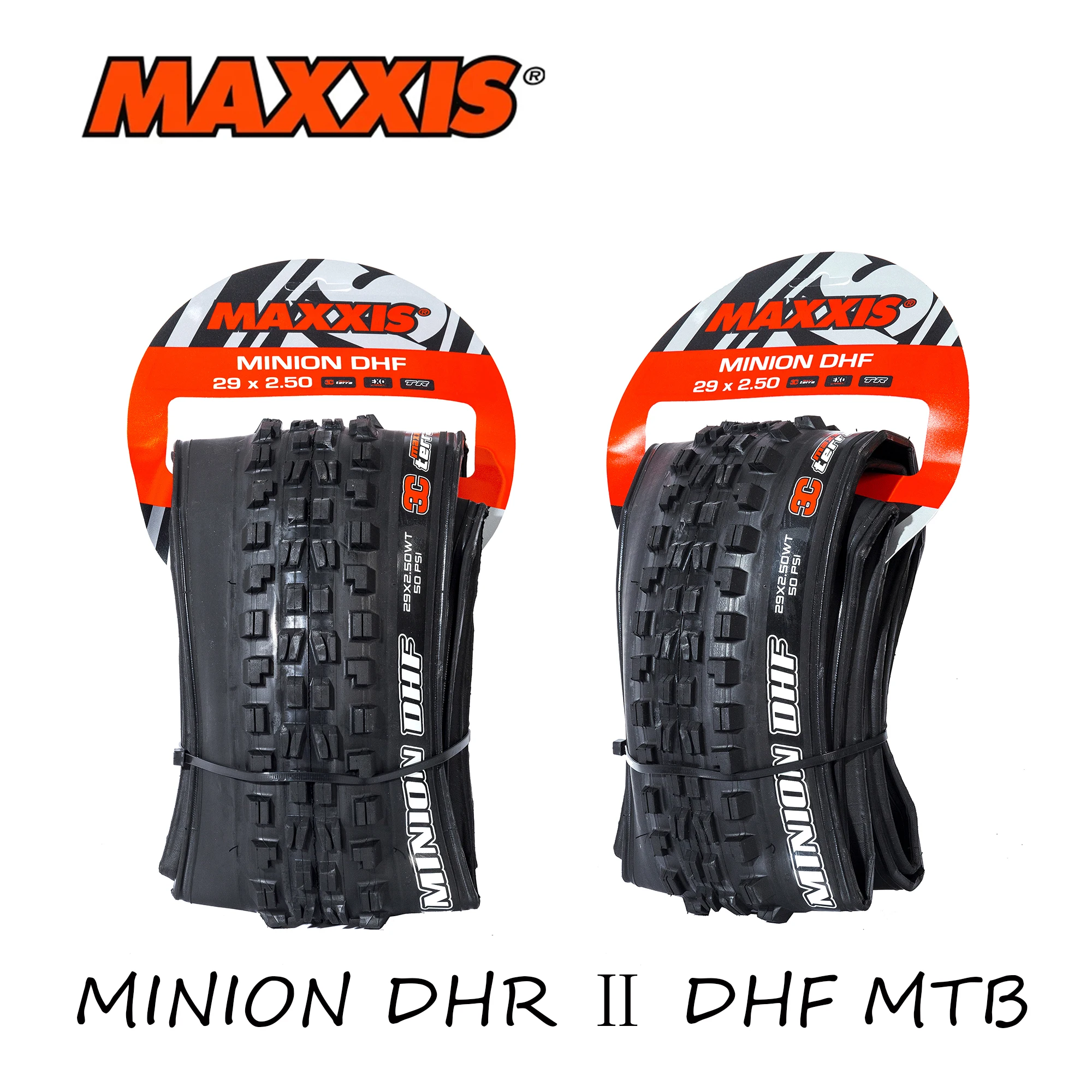 

Maxxis Minion DHF DHR Ⅱ Dual Compound Tubeless Folding MTB Tire Grippy Fast for All Mountain Bike Trails EXO Puncture Protection