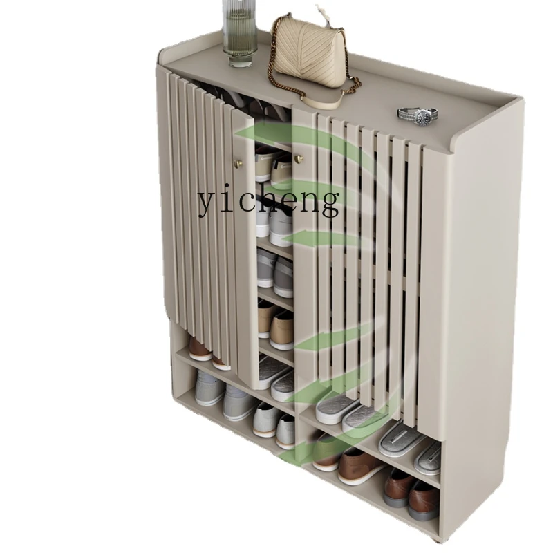 

ZC Minimalist Shoe Cabinet Door Home Entrance Cabinet Integrated Multi-Layer Wall Large Capacity Home 2023 New Popular