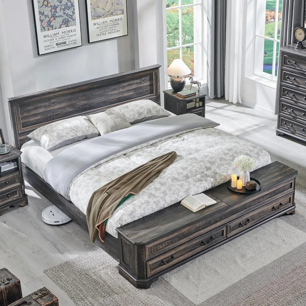 Farmhouse King Storage Bed 1