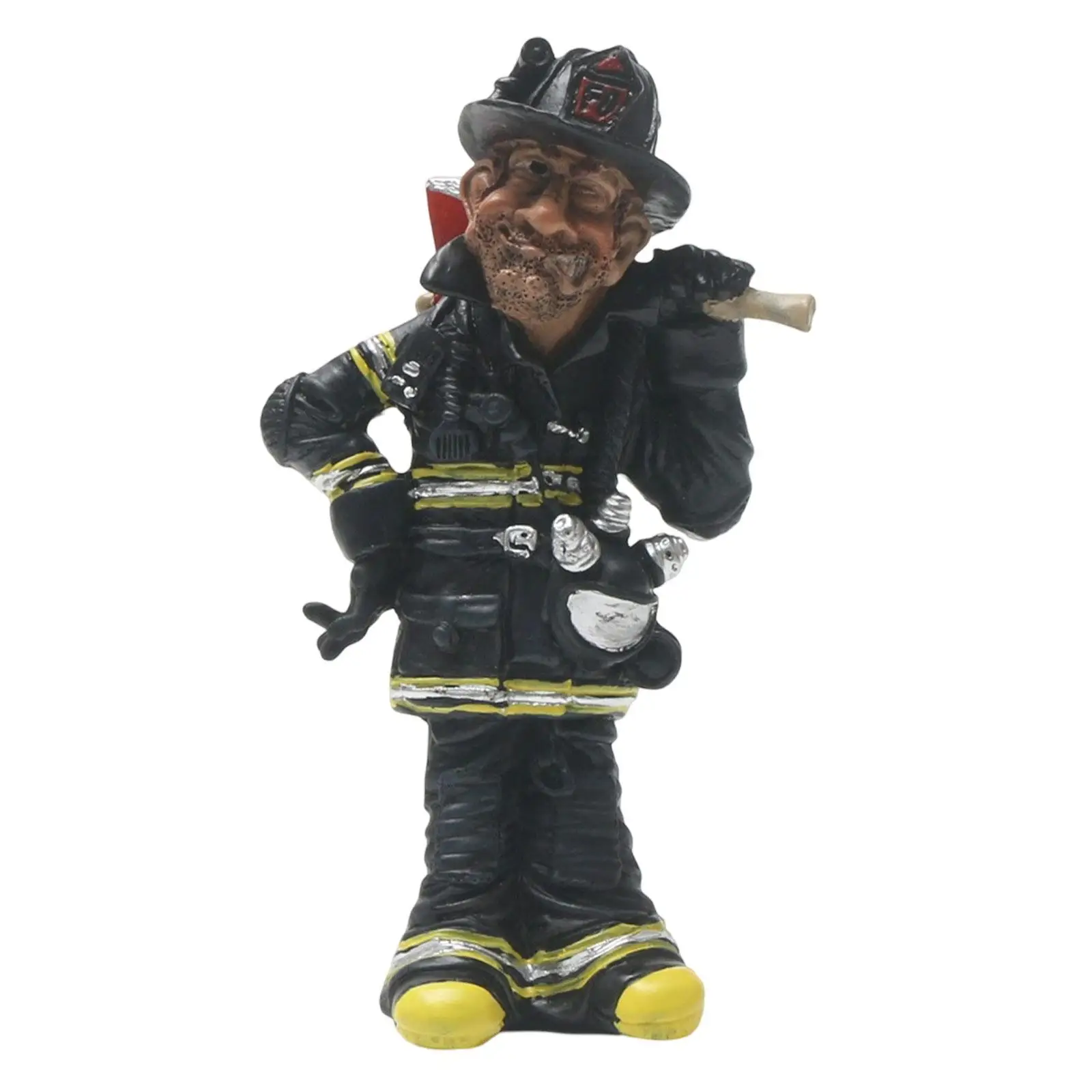 Firefighter Statue Figure Sculpture for Living Room Farmhouse TV Cabinet