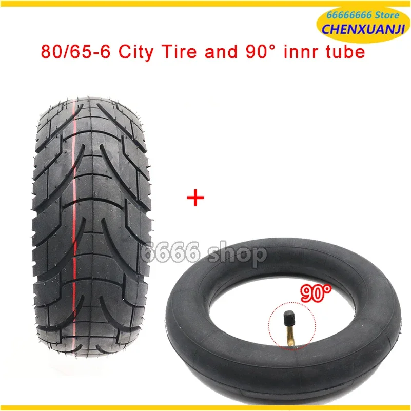 Tyre inner tube 10 Inch Pneumatic Tyres 80/65-6 for Electric Scooter E-Bike 10x3.0-6 Thicken Widen Hard Wear-resistant Road Tires Inner Tubes