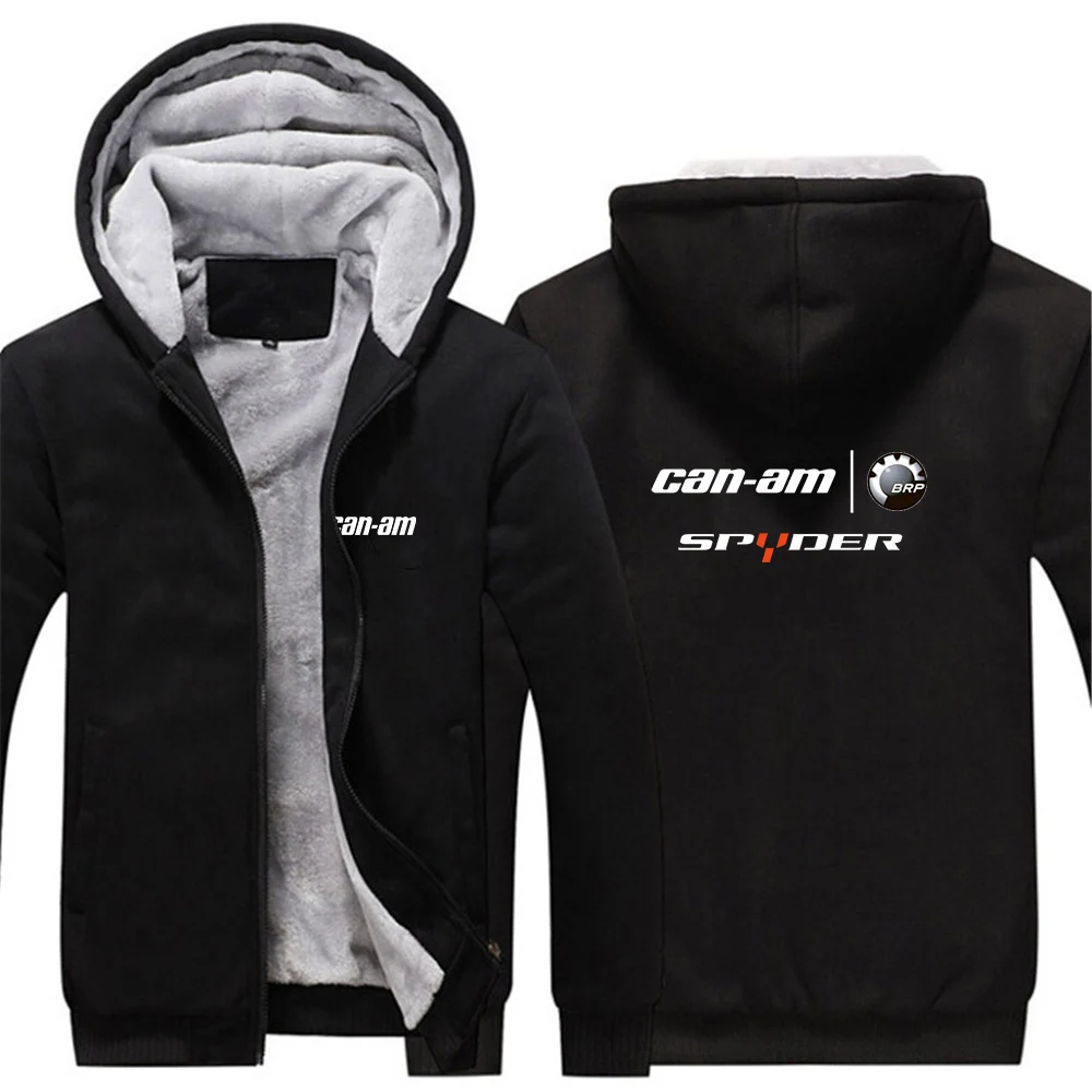 Can Am Team Spyder Moto Stampa Felpa Cappotto In Pile Abbigliamento Caldo Inverno Uomo Addensare Felpe Con Cappuccio Harajuku Streetwear Jacket