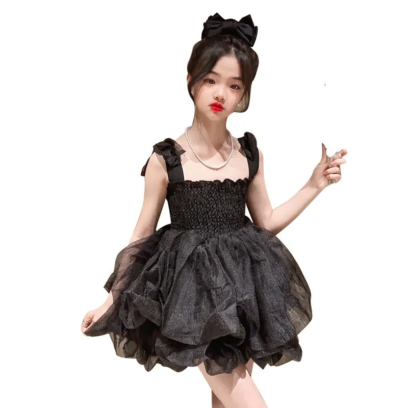 

Summer Girls Dresses for Party Evening Princess Sleeveless Korean Style Organdy Dresses Kids Clothing 8 10 11 12 13 14 Years Old
