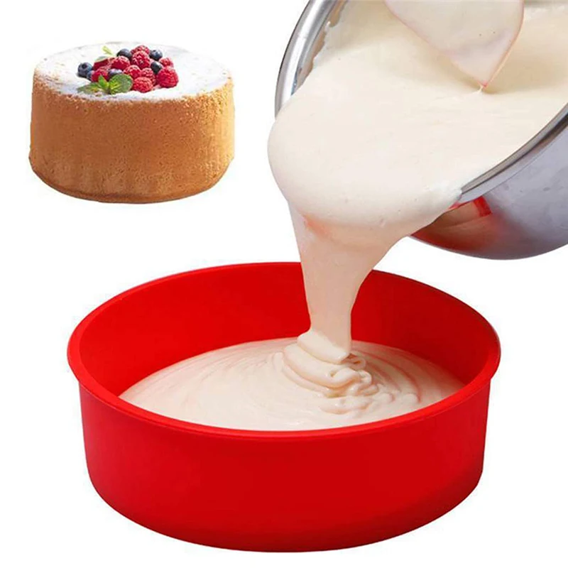 Description Picture 5 of item8 inch Round Cake Pans Silicone Cake Molds for Baking, Non-stick Baking Pans for Layer Cake, Cheese Cake and Chocolate Cake