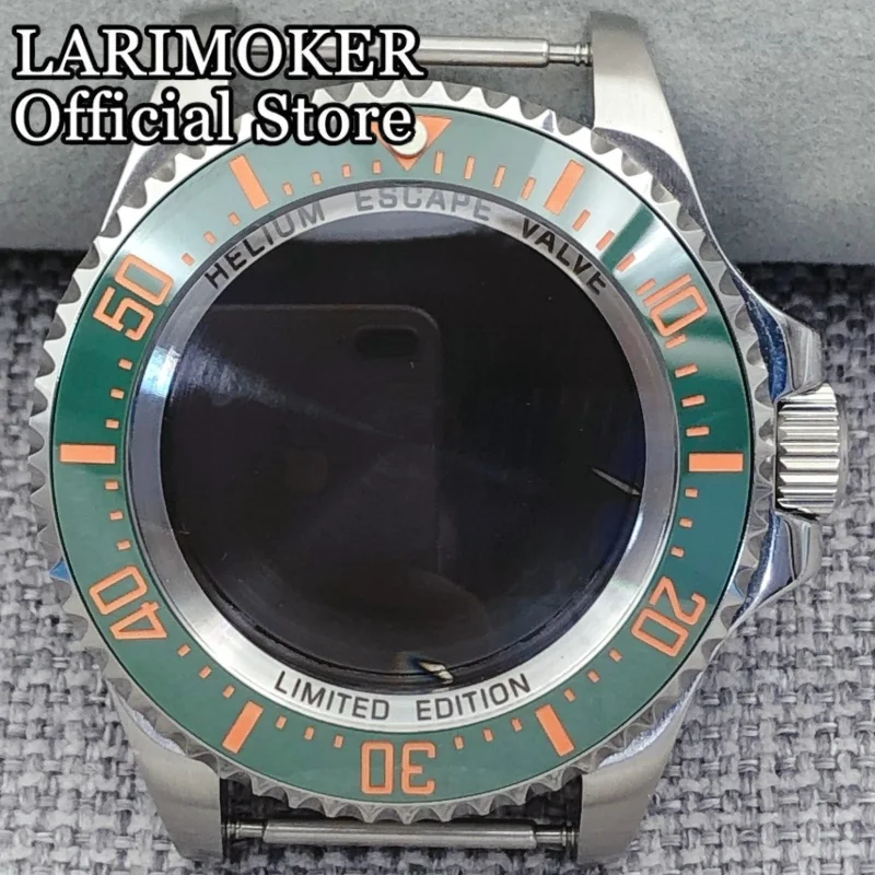 LARIMOKER 43 mm Herren-SEA-Uhrengehäuse, Saphirglas-Rückseite, Keramiklünette, wasserdicht, passend für NH34NH35 Miyota8215ETA PT5000 Uhrwerk – Detail 26