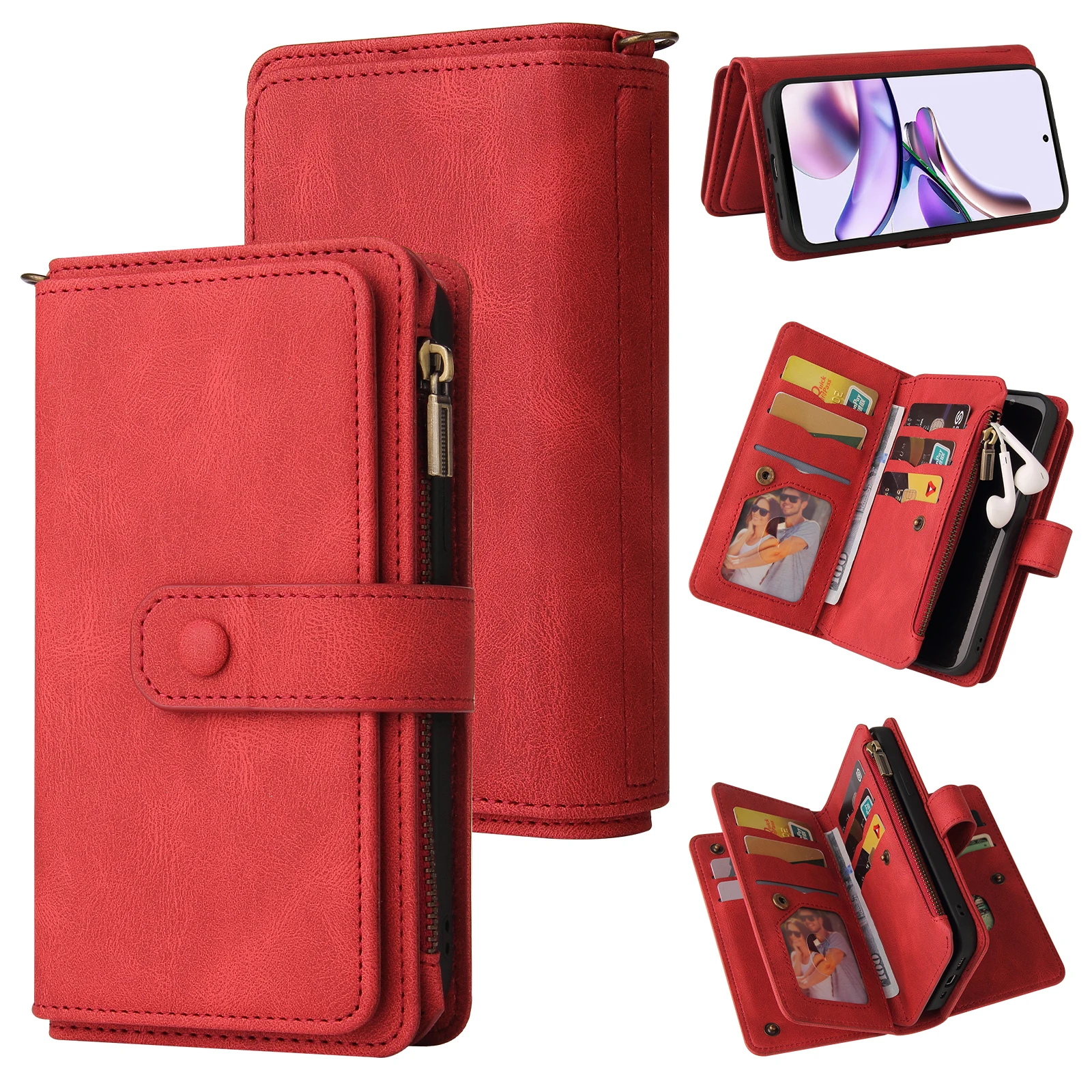 Custodia A Portafoglio In Pelle Pu Antiurto Per Sony Xperia 10 Iii 10 Iv 5 Iv 1 Iv 5 Iii 1 Iii Slot Per Schede Telefoniche Flip Cover