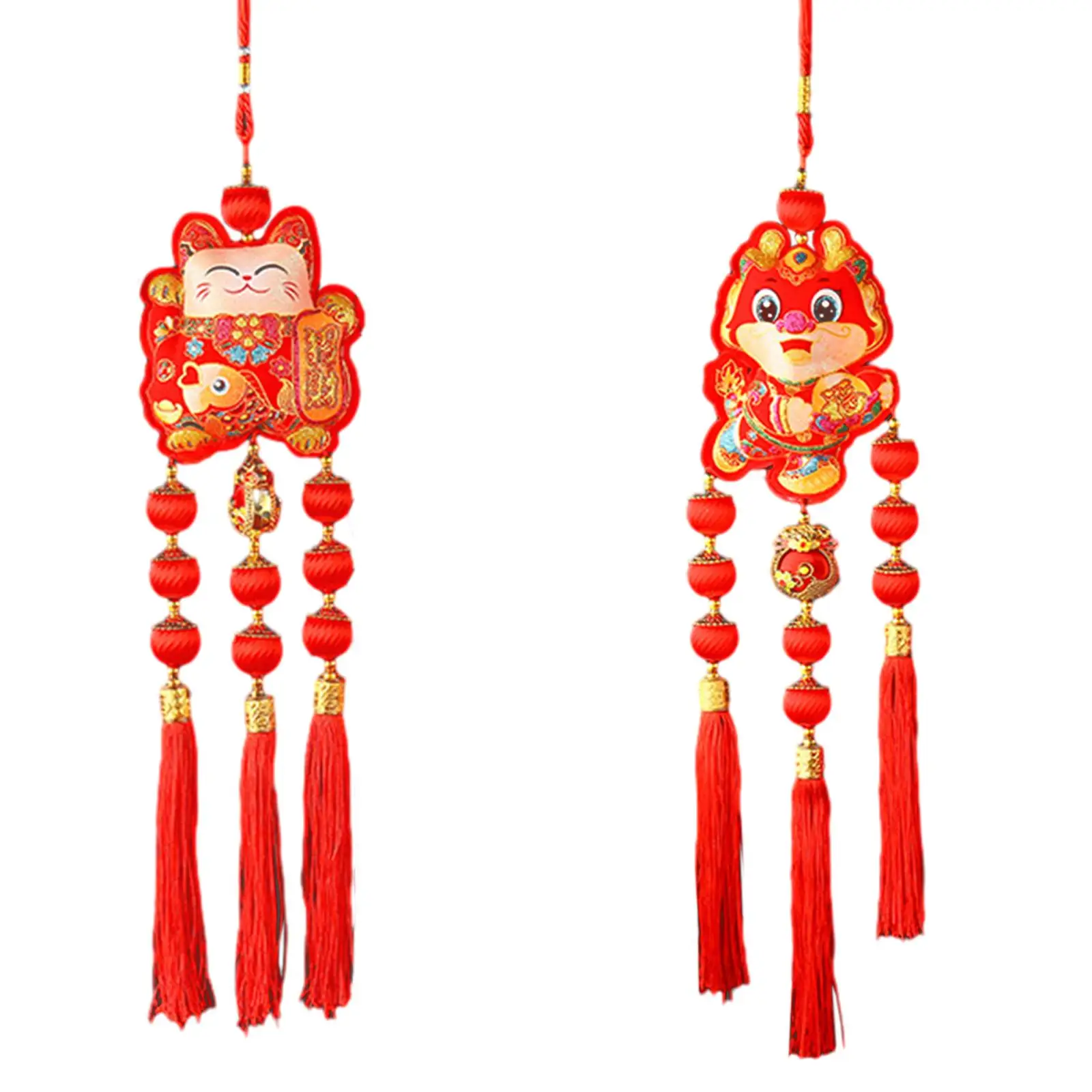 

Chinese Hanging Ornament Window Holiday Spring Festival Decor 2024 Good Luck Charm for Celebration Porch Party Store Decoration