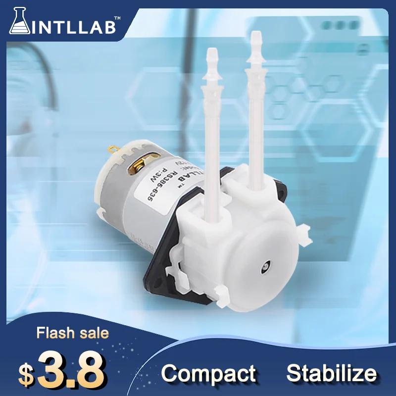 INTLLAB 12V DC DIY Peristaltic Liquid Pump Dosing Pump Peristaltic pump
