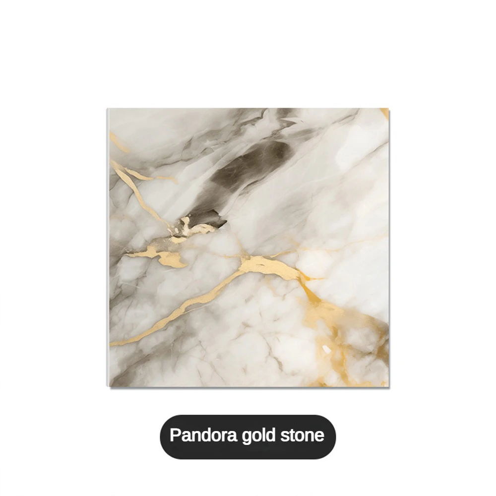 Simulated Thick Marble Tile Floor Sticker PVC Waterproof Self-adhesive Living room Toilet Kitchen Home Floor Decor Wall sticker
