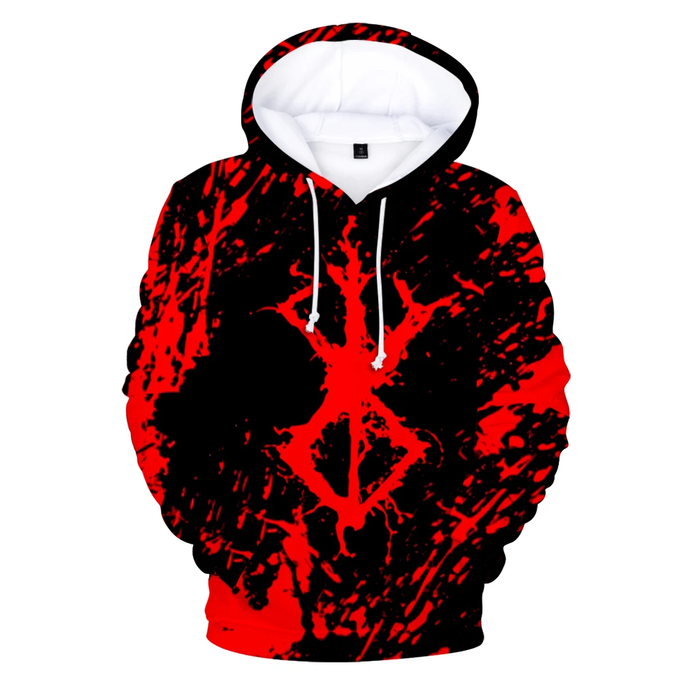 

Autumn Hooded 3D Comic Berserk Hoodies Men Sweatshirts Women Unisex Pullovers Fashion Kids Hoody Casual Boys Black Streetwear