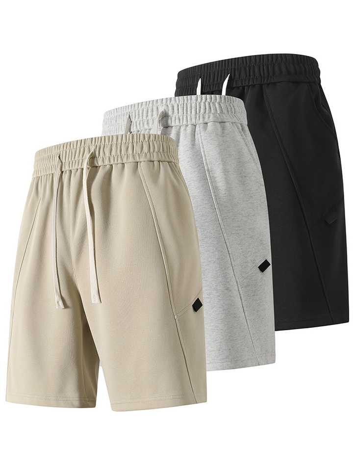 Summer Men's Shorts Casual Loose Knit Sweats Short Drawstring Waist Beach Bottoms Sportswear Workout Cotton Shorts