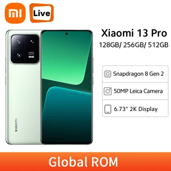 샤오미 미 13 프로 128GB, 256GB, 512GB, 스냅드래곤 8 2 세대 옥타코어, 50MP 라이카 카메라, 6.73 인치 2K 디스플레이, 120W 하이퍼차저, 글로벌 롬