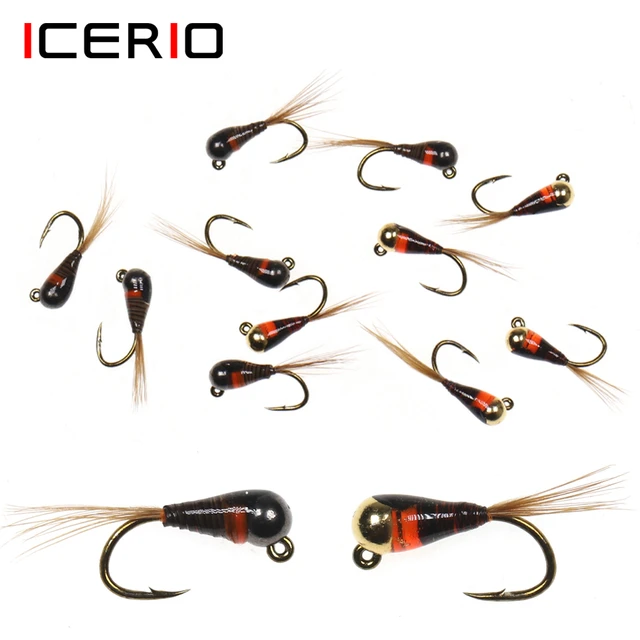 ICERIO – lot d'appâts pour la pêche à la truite, set de leurres pour  attraper des poissons, set de leurres pour attraper des poissons, avec tête  de perle en laiton, couleur verte