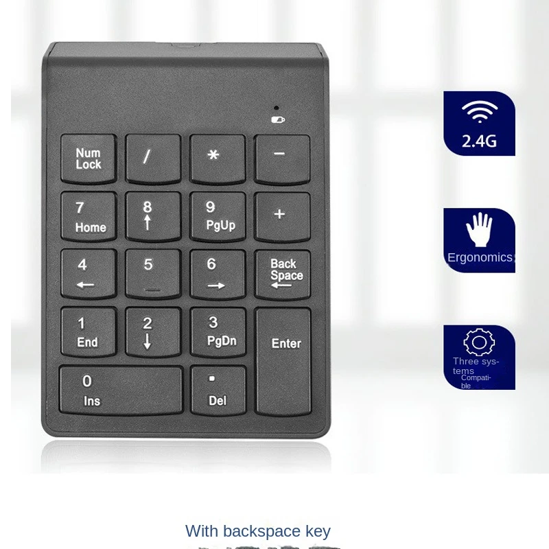 Mini Wireless Numeric Keyboard Portable 2.4ghz 18 Keys Keyboards Usb