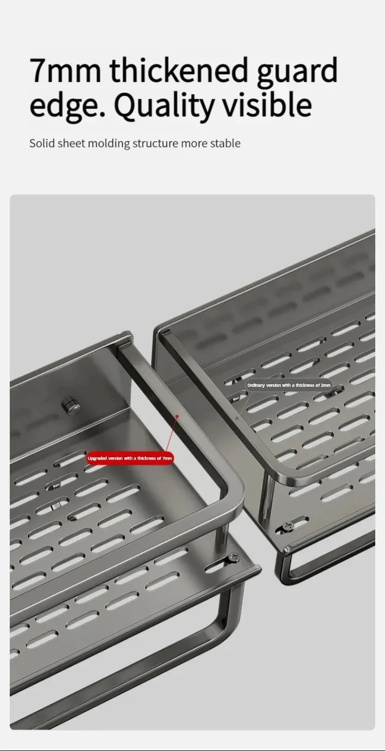 Description Picture 5 of itemToilet Storage Rack non Perforated Wall Mounted Capable of Draining Water Washing Organizing and Multifunctional Toilet Rack