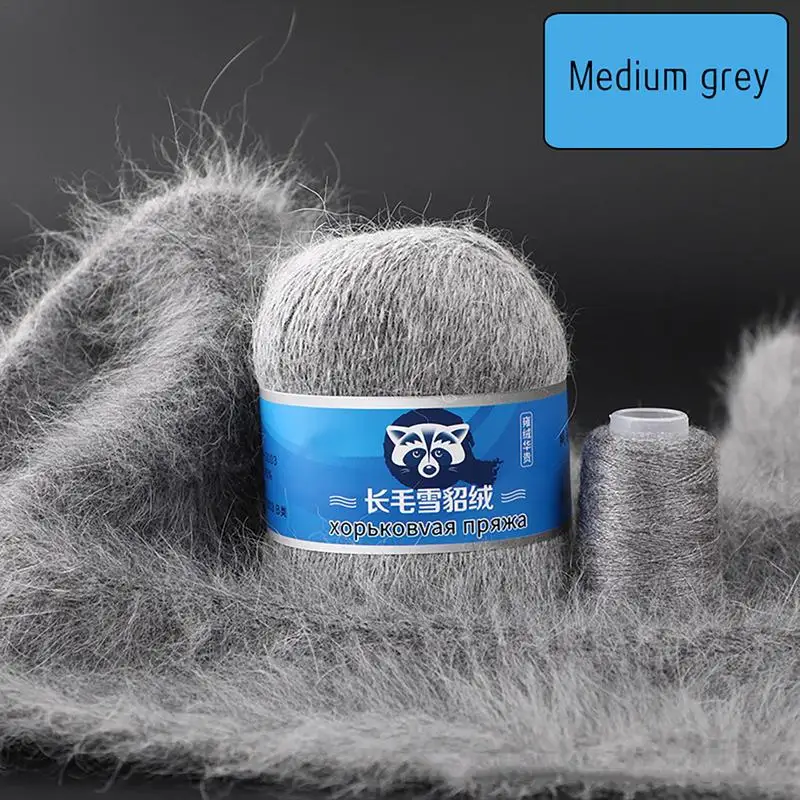 10pcs Long Plush Mink Cashmere Yarn Fine Quality Hand-Knitting Thread For Woman Cardigan Scarf Crocheting Hat Soft Woollen Yarn 5