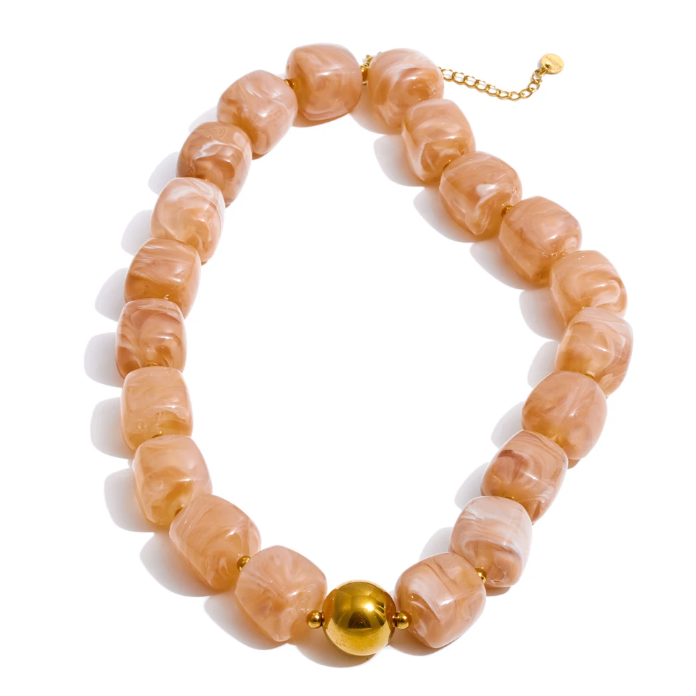 Acrylic Square Beads Chain Jewelry Set