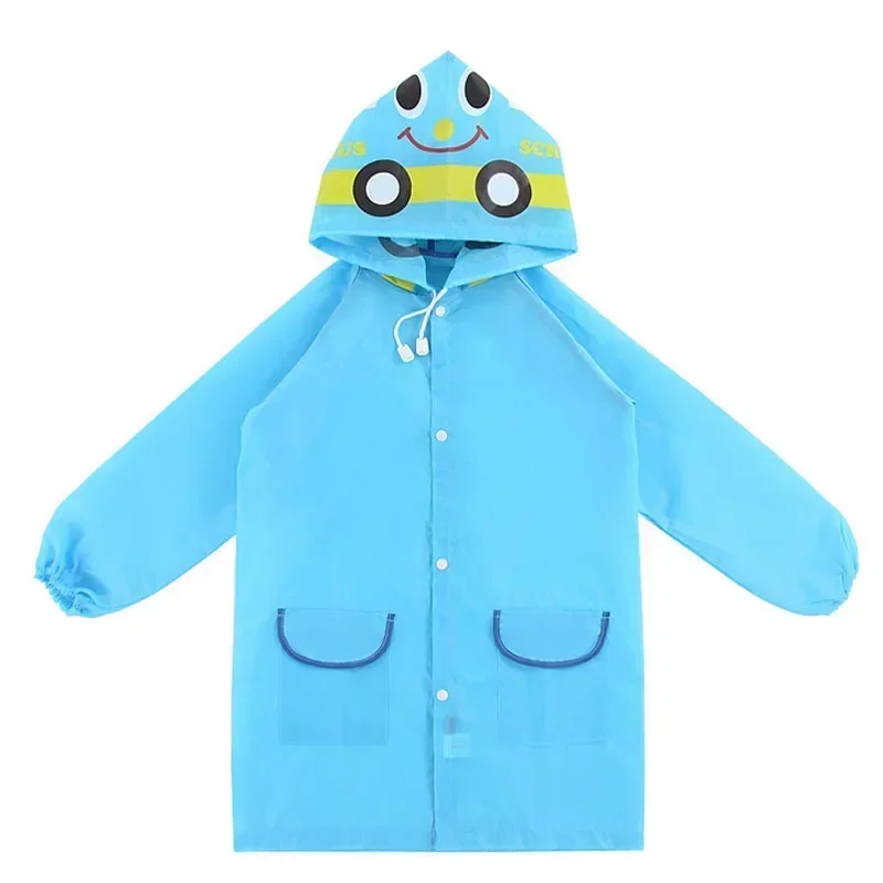 Cute Cartoon Disposable Rainwear Duck Frog Kids Rain Poncho Lightweight Waterproof Raincoat Hooded Cape for Boys Girls 90-110cm