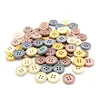 50pcs 15mm Wooden Buttons For Clothing Needlework Scrapbooking Wooden Decorative buttons for Crafts Diy Accessories 5