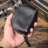 LUOKIR High Grade Real Leather Coin Purse Men's Fashion Key Bag Women Luxury Small Wallet Bank Card Bluetooth Headset Organizer 2