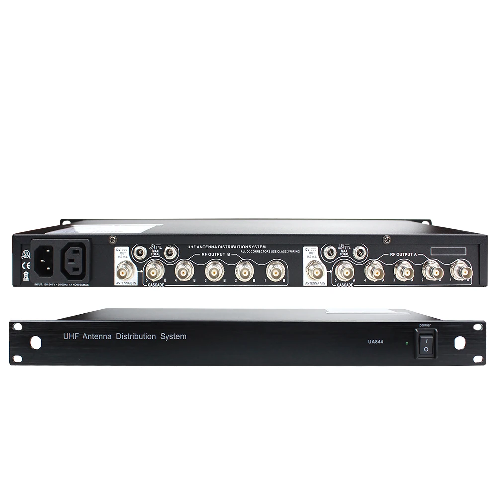 Antenna Distributor System UA845 UA874 490-960MHz Frequency 5 Channel Antena Power Distribution For Shure Wireless Microphone antenna distributor system
