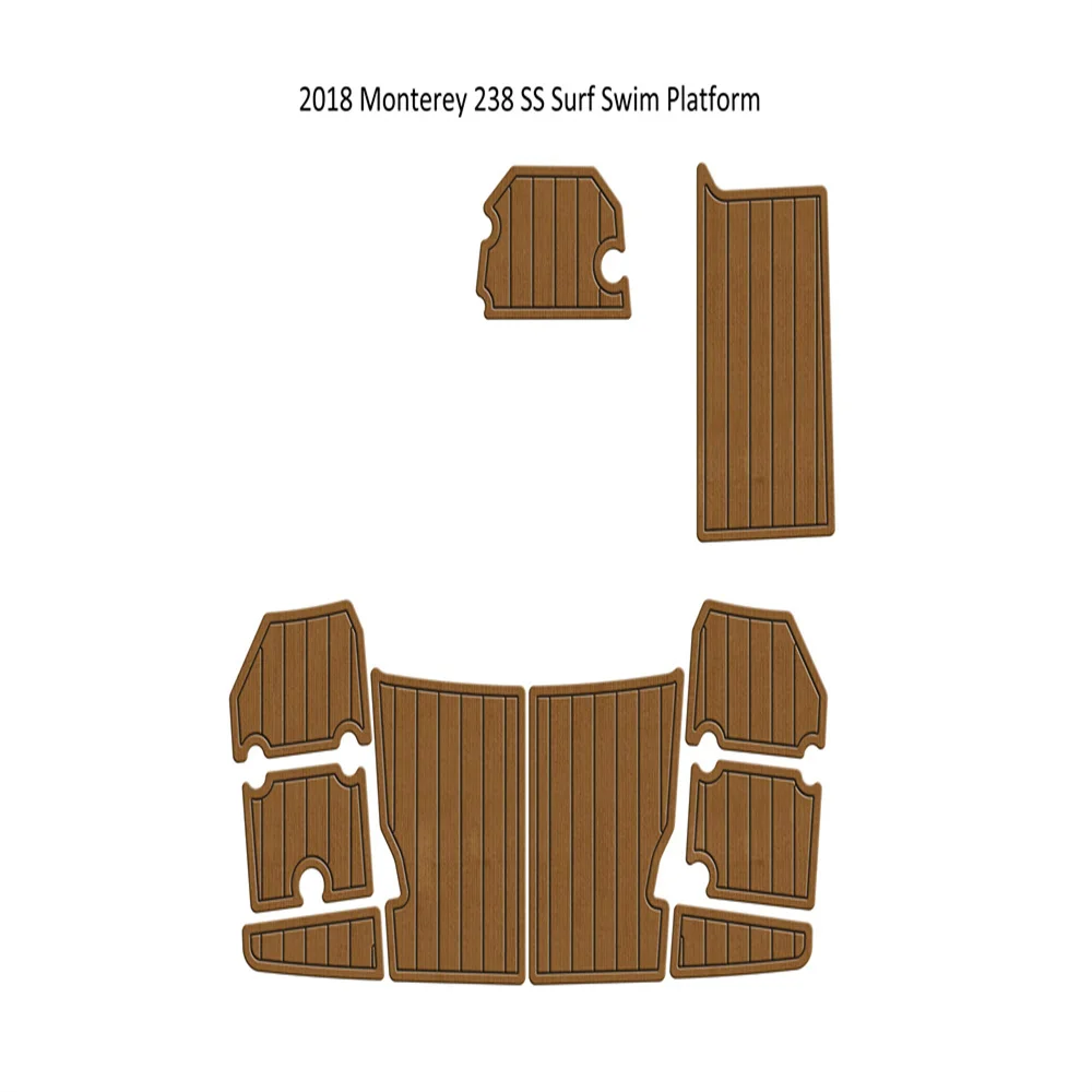 2018 Monterey 238 SS Surf Swim Platform Step Pad Boat EVA Foam Teak Deck Floor SeaDek MarineMat Gatorstep Style Self Adhesive 2018 monterey 268 ss swim platform step pad boat eva foam faux teak deck floor seadek marinemat gatorstep style self adhesive