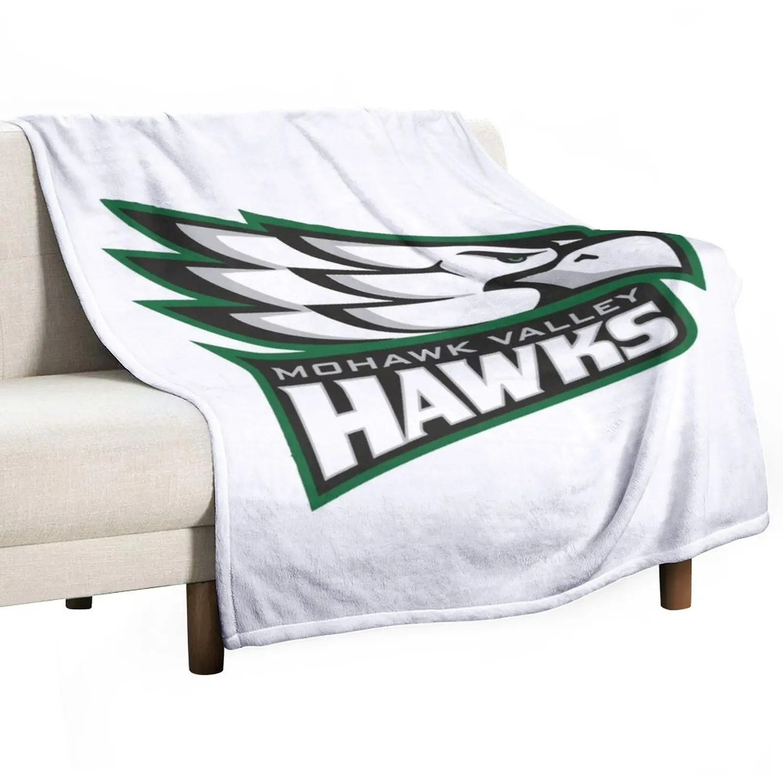 

Mohawk Valley Hawks Throw Blanket Soft Bed Blankets Bed covers