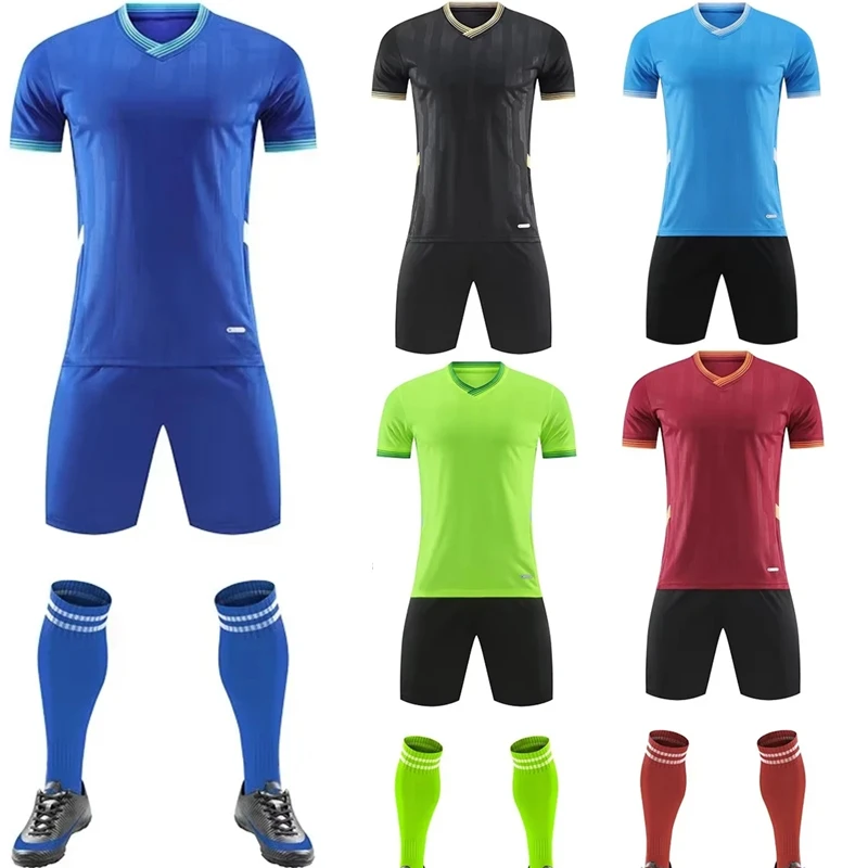 Customized Children's Football Kit Men's Soccer Team Jersey Sets