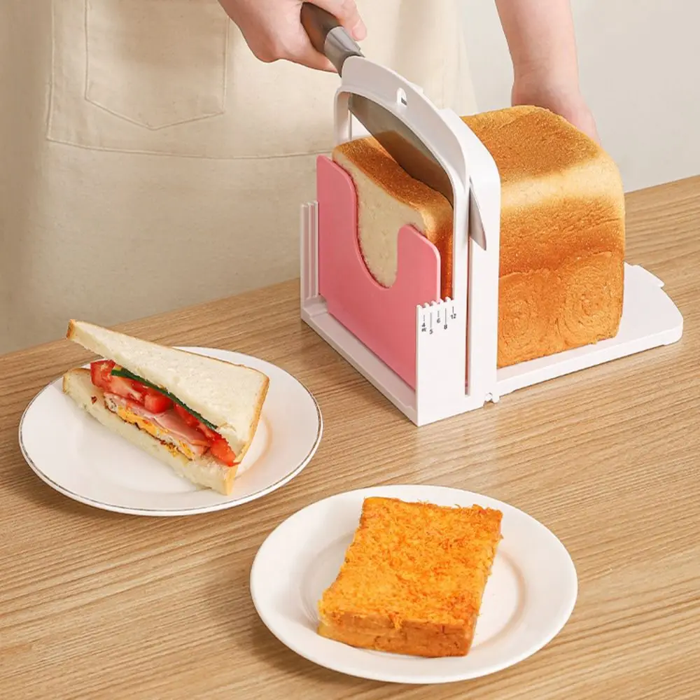 Multifunctional Toast Bread Slicer Stand Foldable Toast Loaf Slicing Machine DIY Baking Bread Cutting Guide Tool Homemade Bread