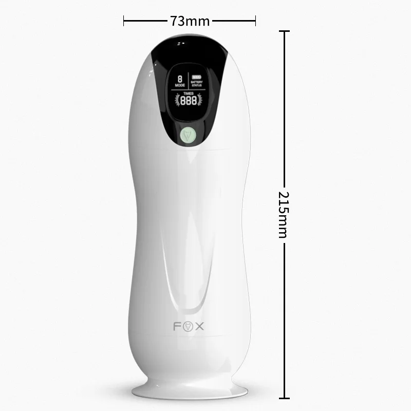 HeartCaptor Male Masturbator Cup with LCD Display, 8 Frequency Settings, TPE Vacuum Stroker - Details 5