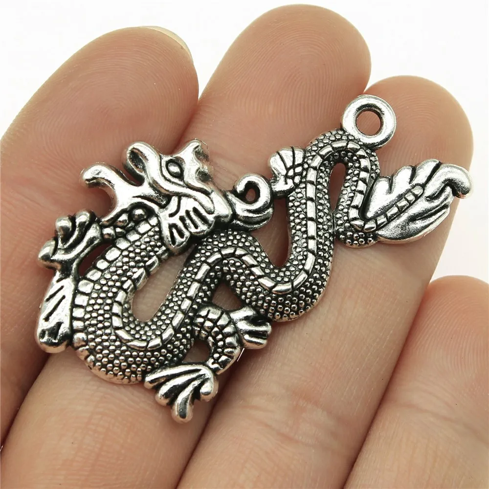 5 Pcs Dragon Charms Fit DIY Handmade Necklace Earring Bracelet Jewelry  Making