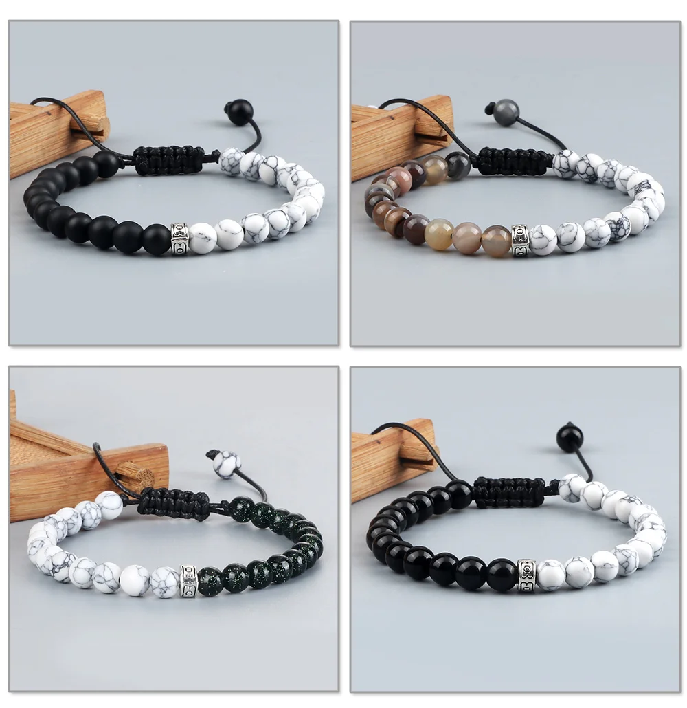 Bracelet En Pierre Naturelle Pour Homme, 7 Chakras Naturel Pierre De