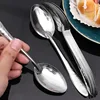 30/5pcs Stainless Steel Spoon Long Handle Soup Spoons Milk Coffee Teaspoon Ice Cream Dessert Scoops Kitchen Tableware Utensils 3