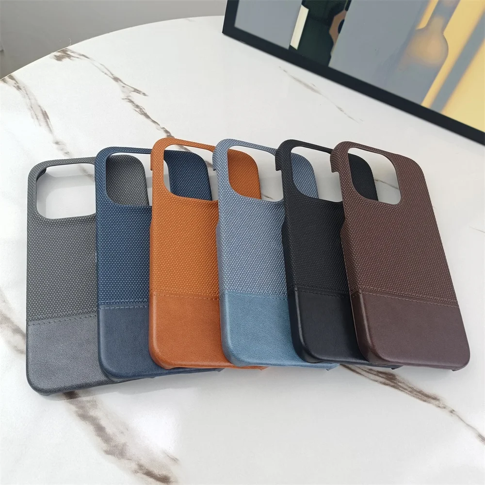 Luxury Matte Cotton Linen Leather Shockproof Phone Case