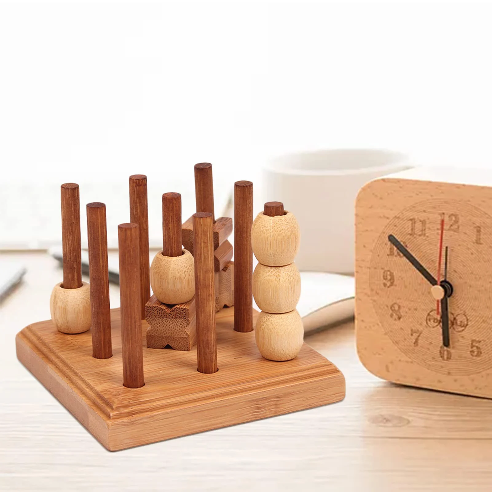 

Модернизированная игра Tic-Tac-Toe, космические стратегические игры, деревянная игра Tic-Tac-Toe для детей, семейный Xo, декоративные детали 3 в A