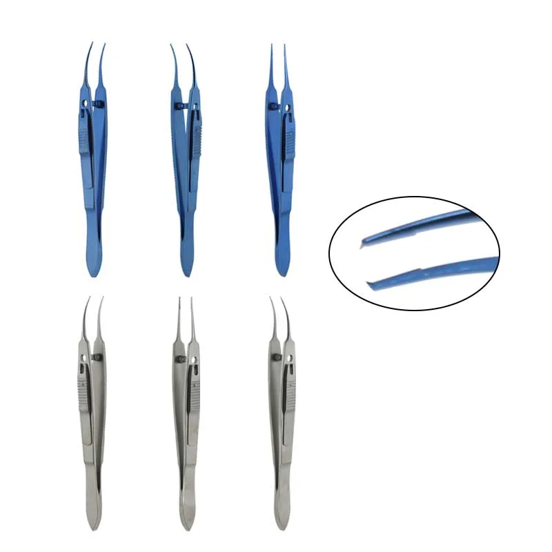 1pc Fixation Forceps Strabismus Forceps Ophthalmic Tweezers Eyelid Tool Ophthalmic Instrument Straight/Left/Right with Lock 1pcs model plier wire plier cut line stripping multitool stripper knife crimper crimping tool cable cutter electric forceps