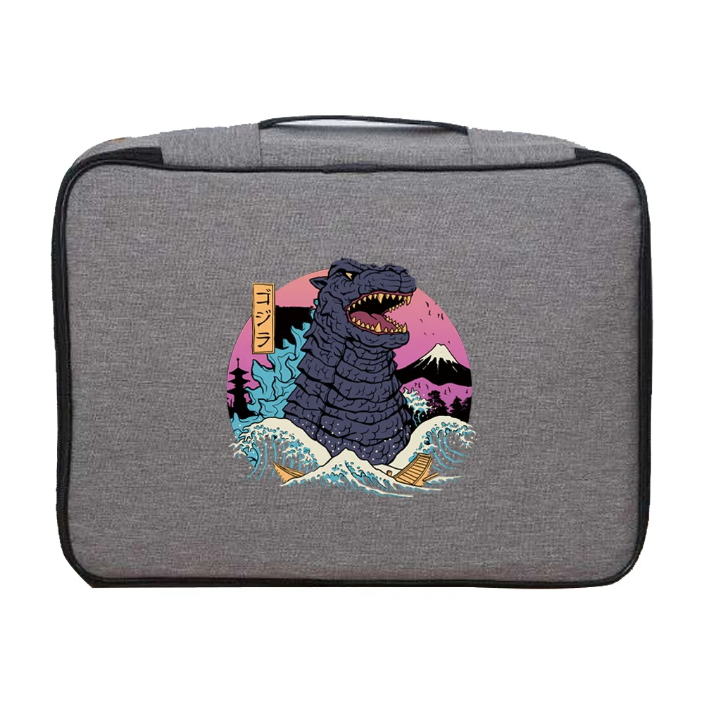 Handbag Men Business Storage Credentials Credit Card Briefcase Japan Cat Print Documents Organizer Travel File Lockbox Woman Bag