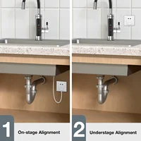 Robinet chauffe-eau instantané 3000 W 360 °   Robinet de cuisine électrique avec affichage de la température LCD, bec flexible pour la cuisine 6