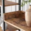 Bookcases and Bookshelves Triple Wide 5 Tiers Industrial Bookshelf, Large Bookshelf Open 4