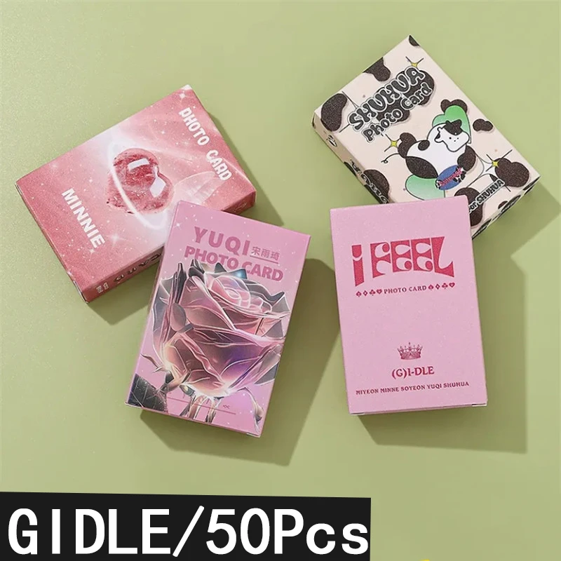 

50 шт./набор (G)I-DLE маленькая карточка песня Yuqi Minnie MIYEON SOYEON SOOJIN Gidle альбом LOMO открытка Фотокарта флэш-карта KPOP