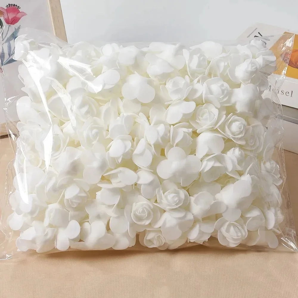 thumbnail image 1 of 50/100 piezas de 3,5 cm de flores artificiales de espuma de PE, rosas para el día de San Valentín, decoración de cajas de dulces para bodas, accesorios para novias, 1 of 5