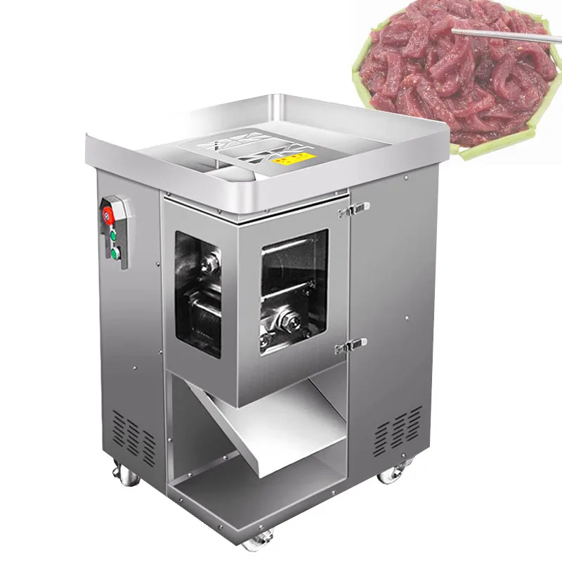 

Vertical Commercial Meat Cutter Fresh Meat Vegetable Slices Cut Silk Cutter Machine Stainless Steel Meat Slicer