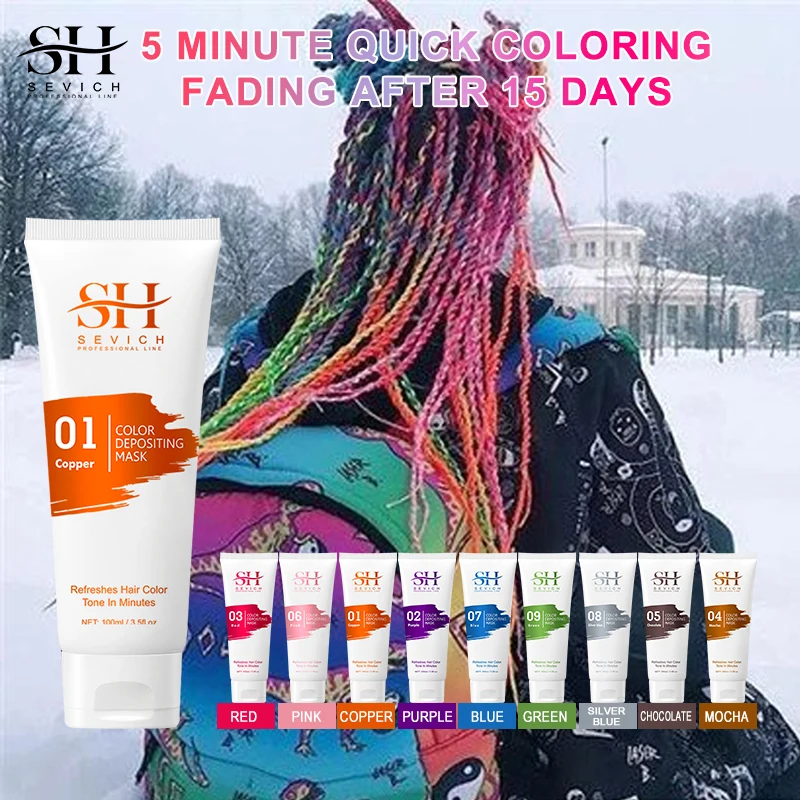 9 Colors 5 minute dyeing care Hair mask Hair Dye Non-toxic DIY Hair Color Hold for 15 days Dye  Hair mask Blue Grey Purple 100ML sunlu pla filament rainbow 1 75mm 1kg change color every 18meters trangle free non toxic odorless eco friendly eye catching