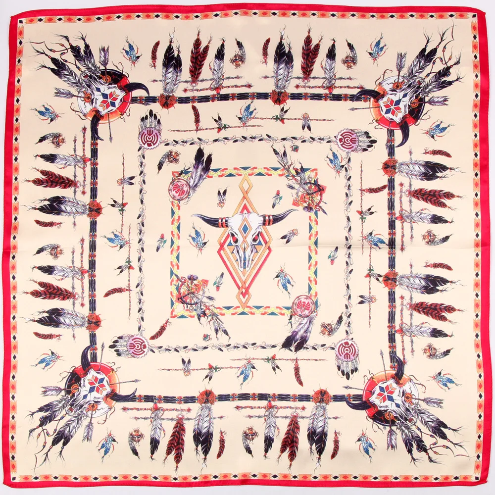 

Женский атласный шарф с цифровым принтом, 55 × 55 см, 12 мм, 100% шелк тутового шелкопряда