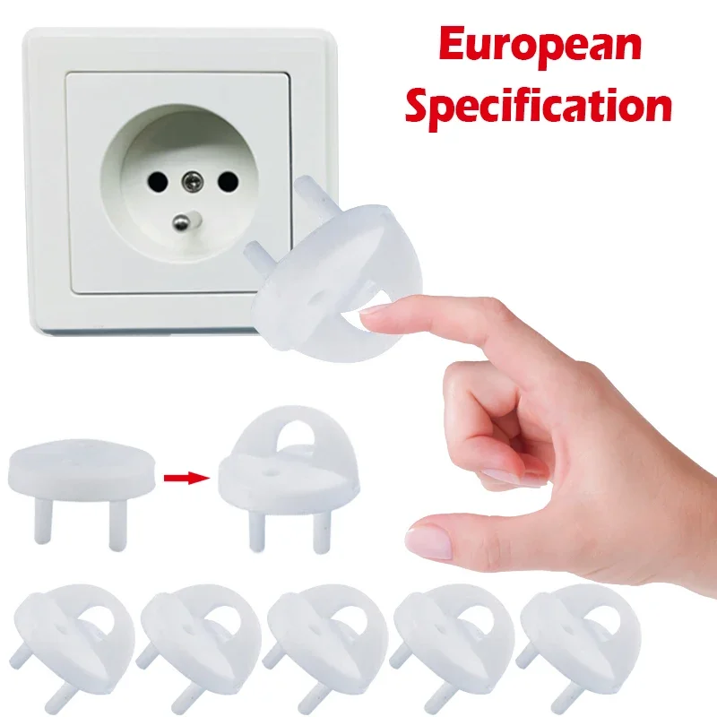 Socket Covers White Electrical Safety Socket Protective Cover Baby Care Safety Guard Protection Children Anti Electric Shock Rotate Protectors