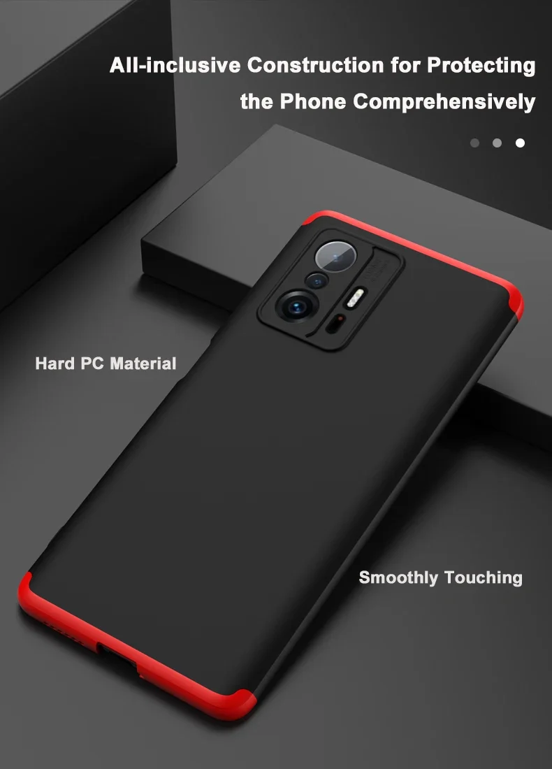 Shockproof Armor Plastic Case For Xiaomi Mi 11T Pro Full Protection 3 in 1 Hard