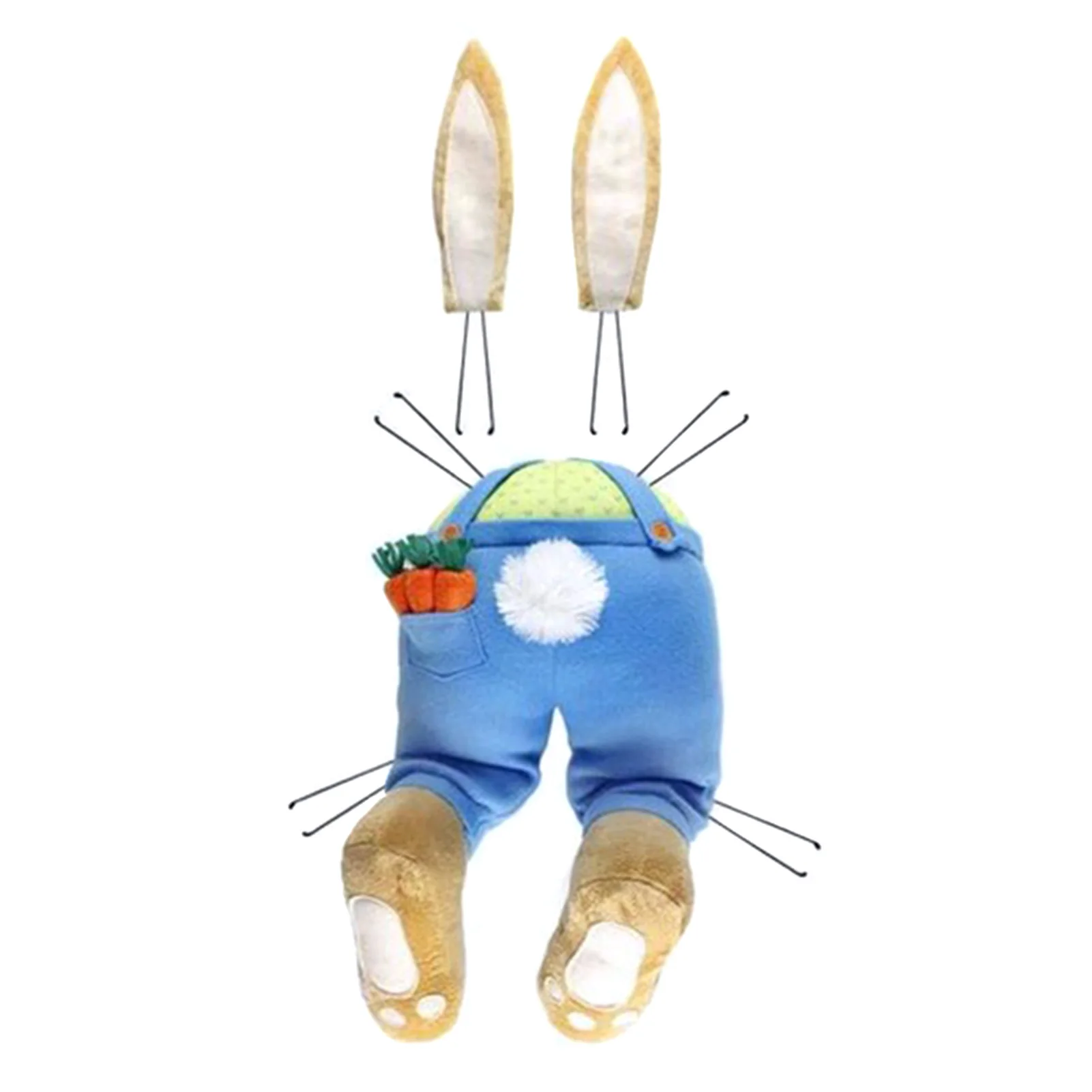 

Home Easter Bunny Decor Cotton And Polyester For Spring Hanging Wreath